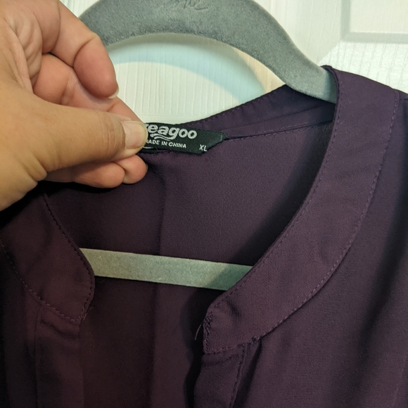 Zeagoo purple blouse size xl - Picture 2 of 3